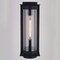 Vaxcel Brighton Light 14in H Black Contemporary In/Outdoor Wall Lantern Fixture with Cylinder Clear Glass T0711 - alternate 5